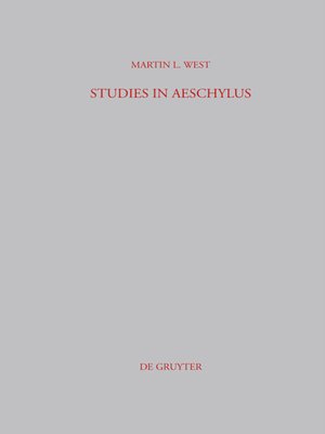 cover image of Studies in Aeschylus
